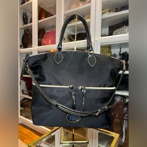 Black Dooney & Bourke Nylon and Leather Satchel